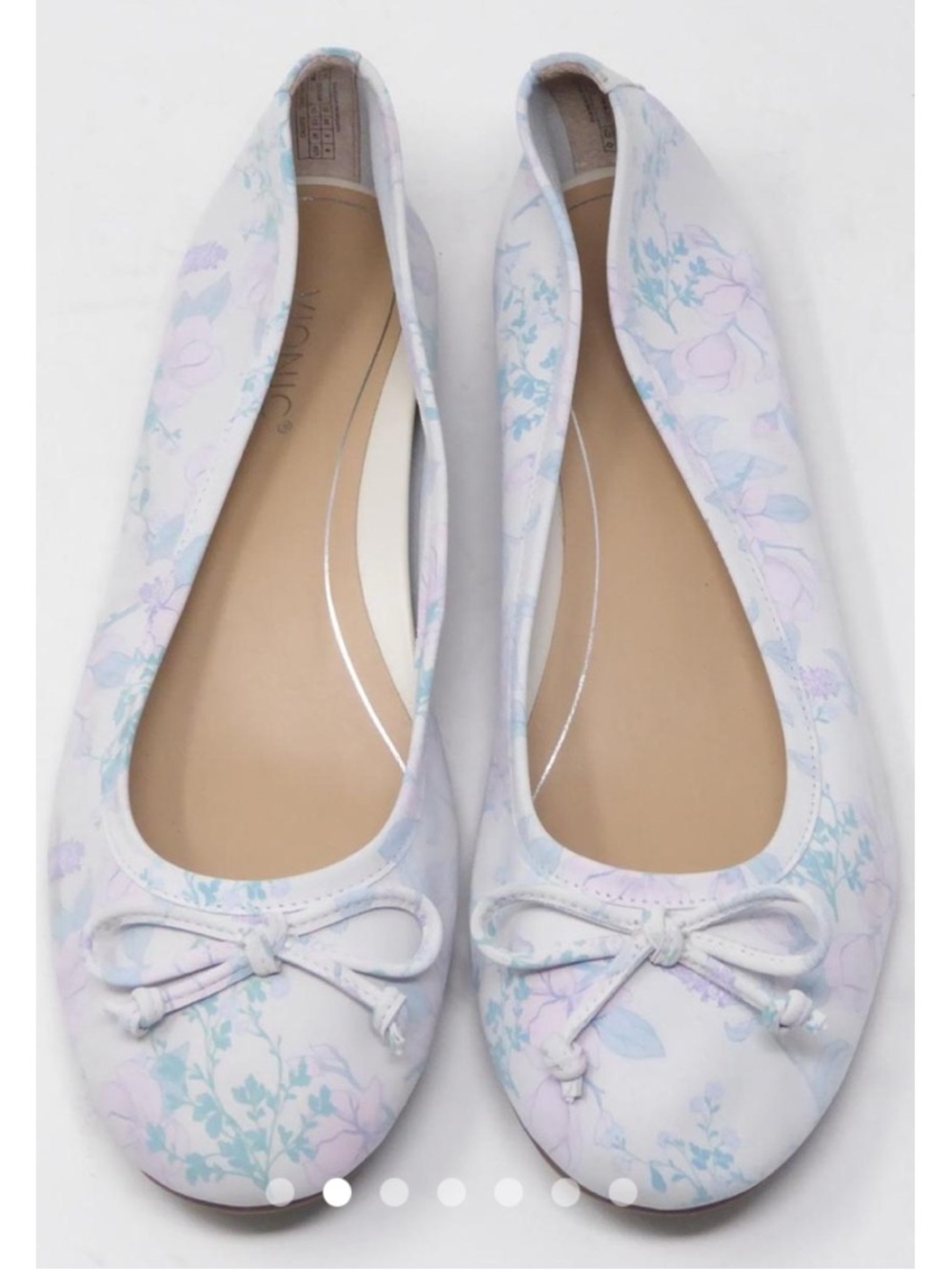 Vionic Callisto Blue Floral Ballet Flats Size 10